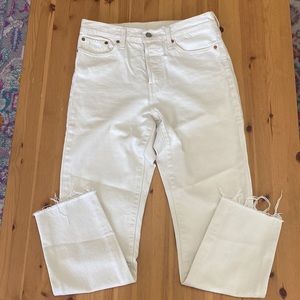 Levi’s Wedgie Icon Fit Jeans | High Waist | Straight Leg | White Cream | Size 28